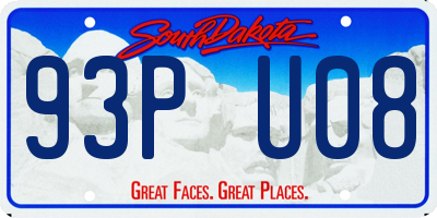 SD license plate 93PU08