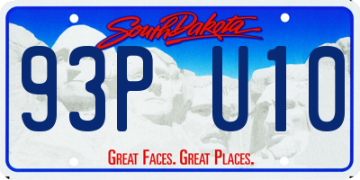 SD license plate 93PU10