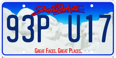 SD license plate 93PU17