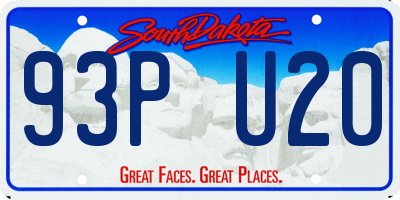 SD license plate 93PU20