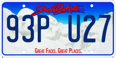 SD license plate 93PU27