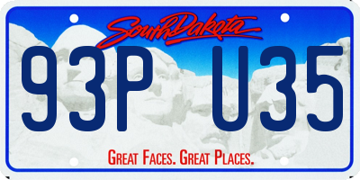 SD license plate 93PU35