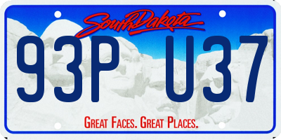 SD license plate 93PU37