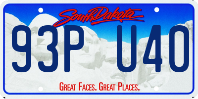 SD license plate 93PU40