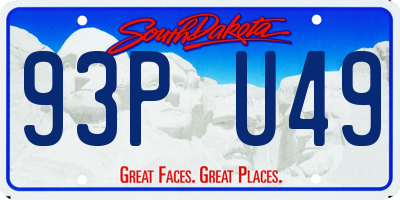 SD license plate 93PU49