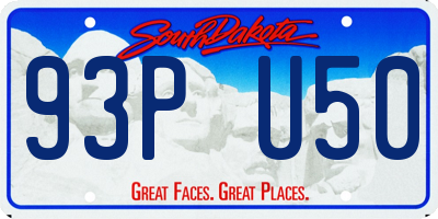 SD license plate 93PU50