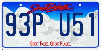 SD license plate 93PU51