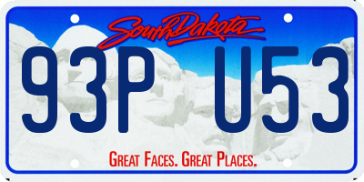 SD license plate 93PU53