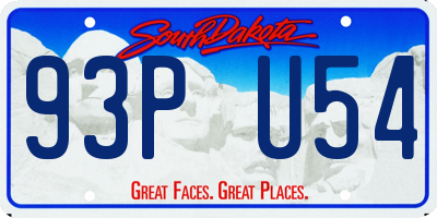 SD license plate 93PU54
