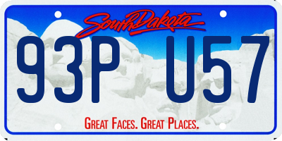 SD license plate 93PU57