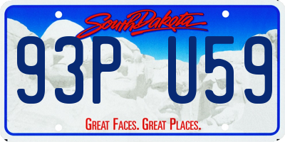 SD license plate 93PU59