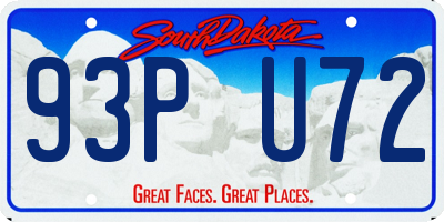 SD license plate 93PU72