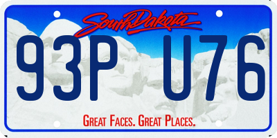 SD license plate 93PU76
