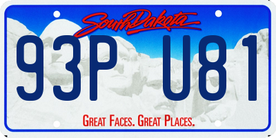 SD license plate 93PU81