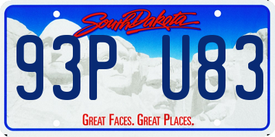 SD license plate 93PU83