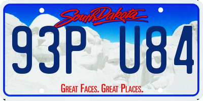 SD license plate 93PU84