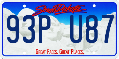 SD license plate 93PU87