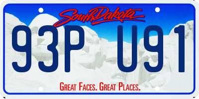 SD license plate 93PU91