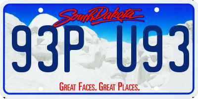 SD license plate 93PU93