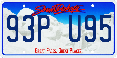 SD license plate 93PU95