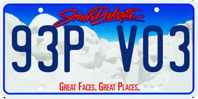 SD license plate 93PV03