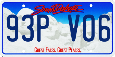SD license plate 93PV06