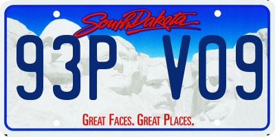 SD license plate 93PV09