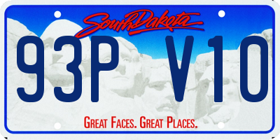SD license plate 93PV10