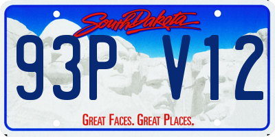 SD license plate 93PV12