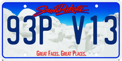 SD license plate 93PV13