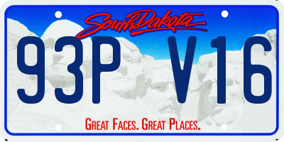 SD license plate 93PV16