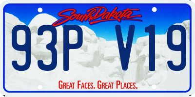 SD license plate 93PV19