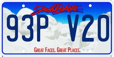 SD license plate 93PV20