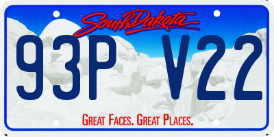 SD license plate 93PV22
