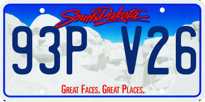 SD license plate 93PV26