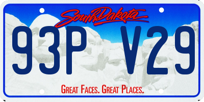 SD license plate 93PV29
