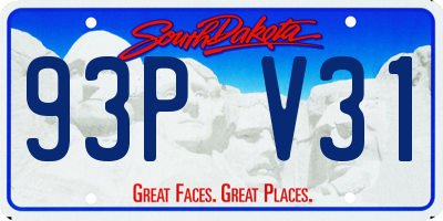 SD license plate 93PV31