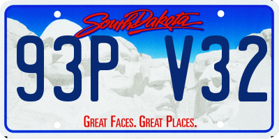 SD license plate 93PV32