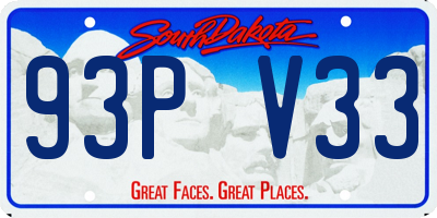 SD license plate 93PV33