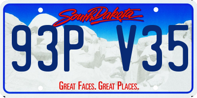 SD license plate 93PV35