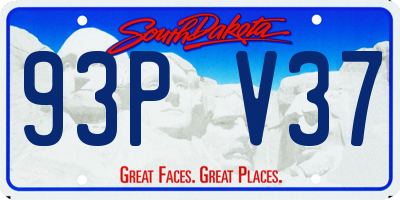 SD license plate 93PV37