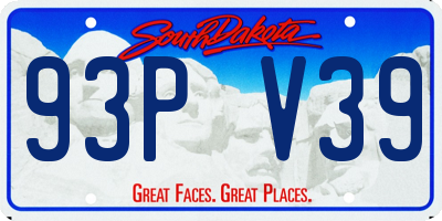 SD license plate 93PV39