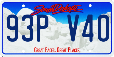 SD license plate 93PV40