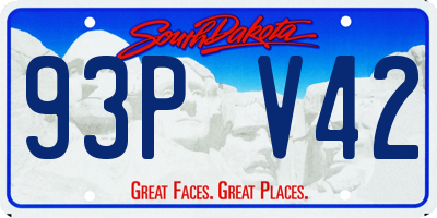 SD license plate 93PV42