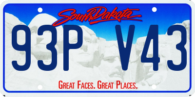 SD license plate 93PV43
