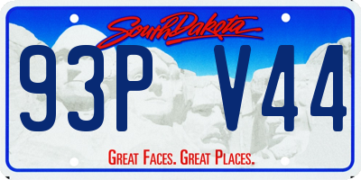 SD license plate 93PV44