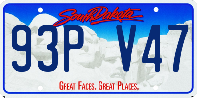 SD license plate 93PV47