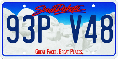 SD license plate 93PV48