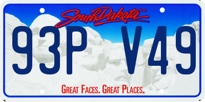 SD license plate 93PV49