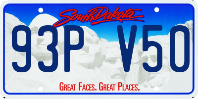 SD license plate 93PV50